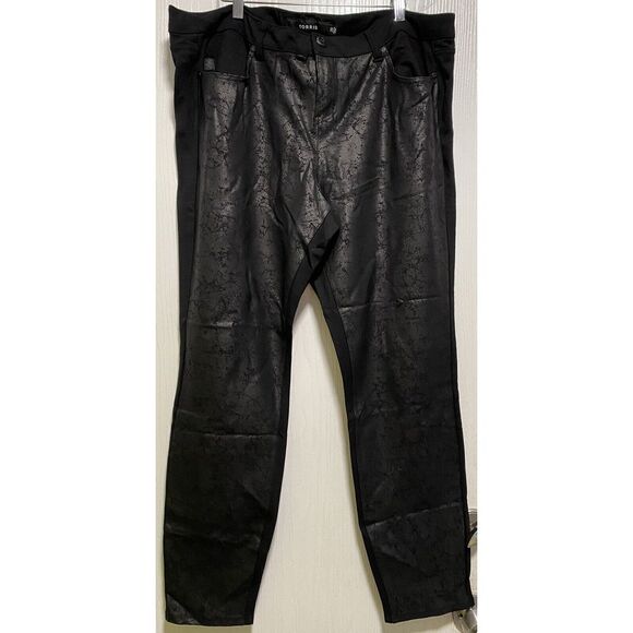 torrid Pants - Torrid Skinny Pants Womens Adult Size 20 Black Rayon Stretch High Rise